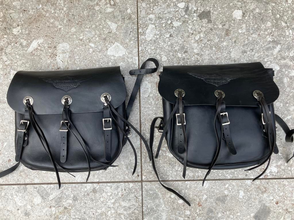 Lederen tassen voor oldtimer SHOVEL, ZIJKLEPPER, LIBERATOR,, Motoren, Ophalen of Verzenden, Gebruikt