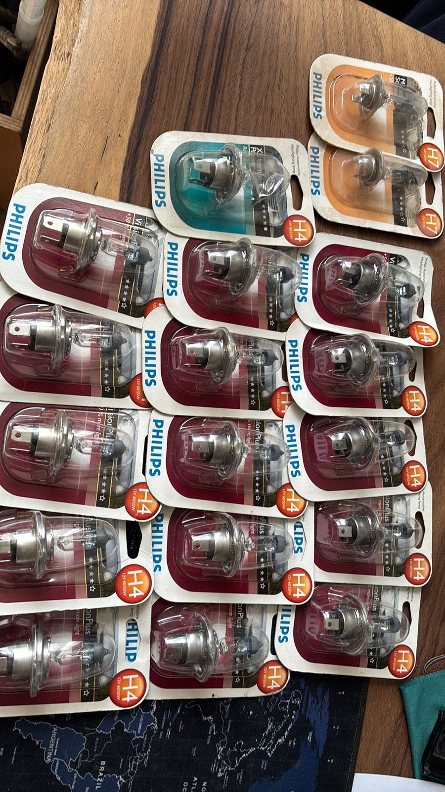 16 x auto lampen h4 philips 12v 60/55 w 2 x h7 12 v 55w, Ophalen of Verzenden, Nieuw