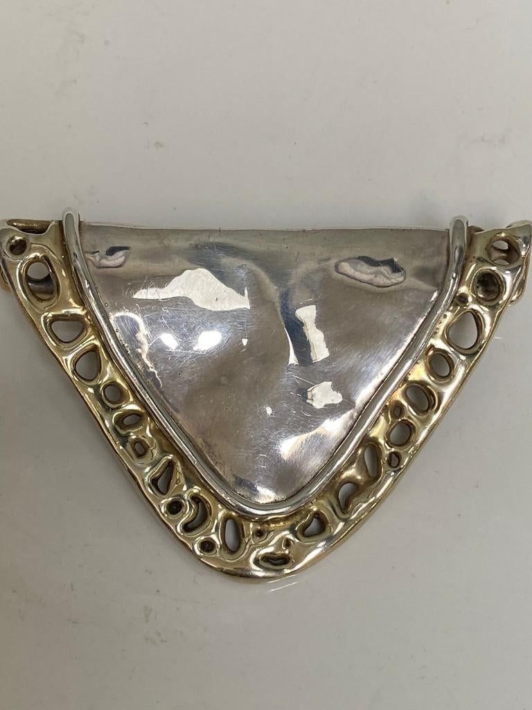Chris Steenbergen broche zilver goud, Sieraden, Tassen en Uiterlijk, Antieke sieraden, Verzenden, Zilver, Broche