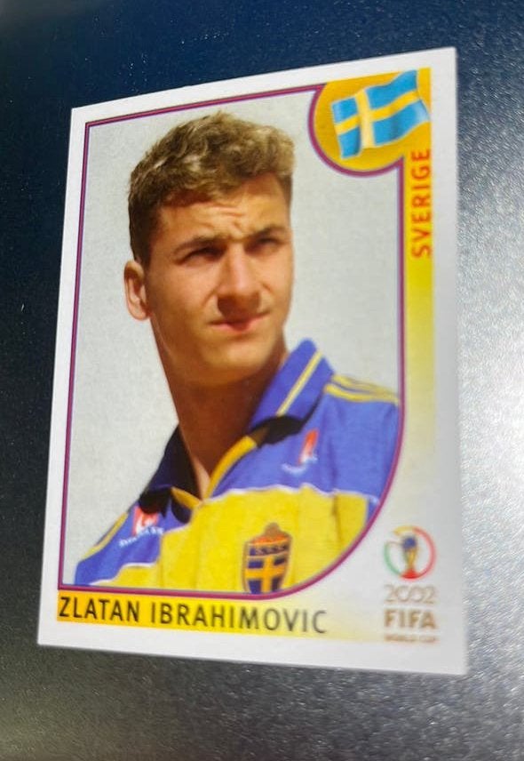 Panini WK 2002 Rookie Zlatan Ibrahimovic, Verzenden, Zo goed als nieuw, Buitenlandse clubs, Poster, Plaatje of Sticker
