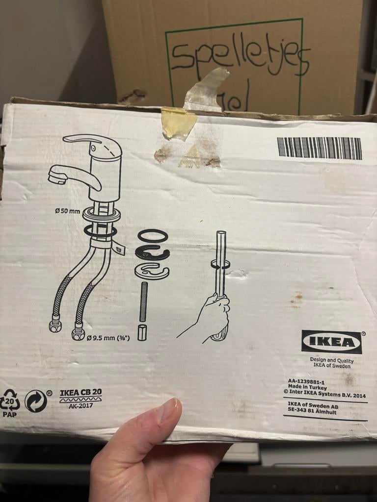 IKEA OLSKÄR wastafelkraan, Ophalen, Nieuw, Chroom, Kraan