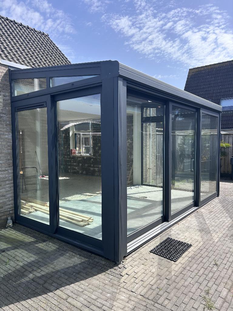 Prachtige serre in nieuwstaat! Aluminium frame met HR glas, Ophalen, 225 cm of meer, Overige typen, Aluminium