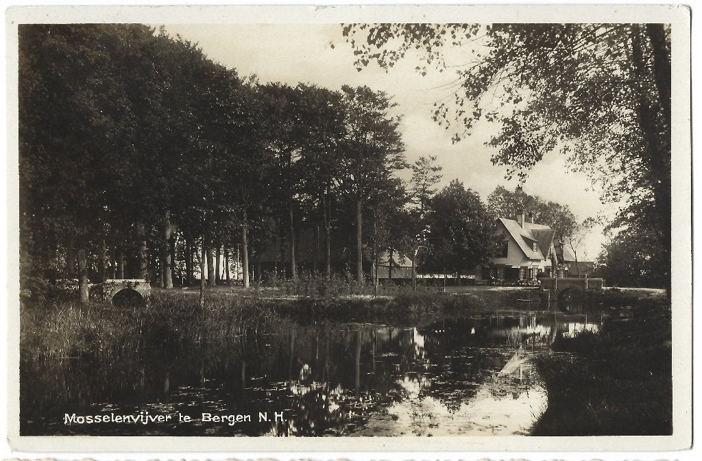 Bergen, Mosselenvijver, Verzenden, 1940 tot 1960, Ongelopen, Noord-Holland