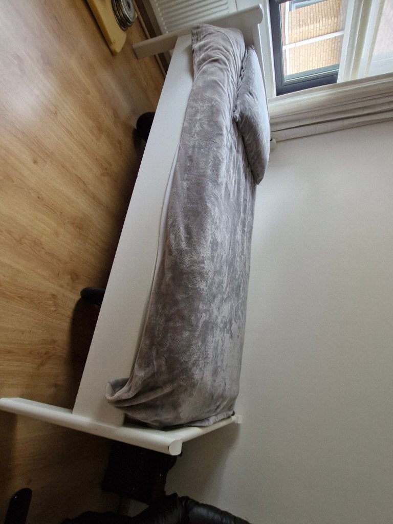 Senioren bed, Ophalen, 90 cm, Eenpersoons, Wit
