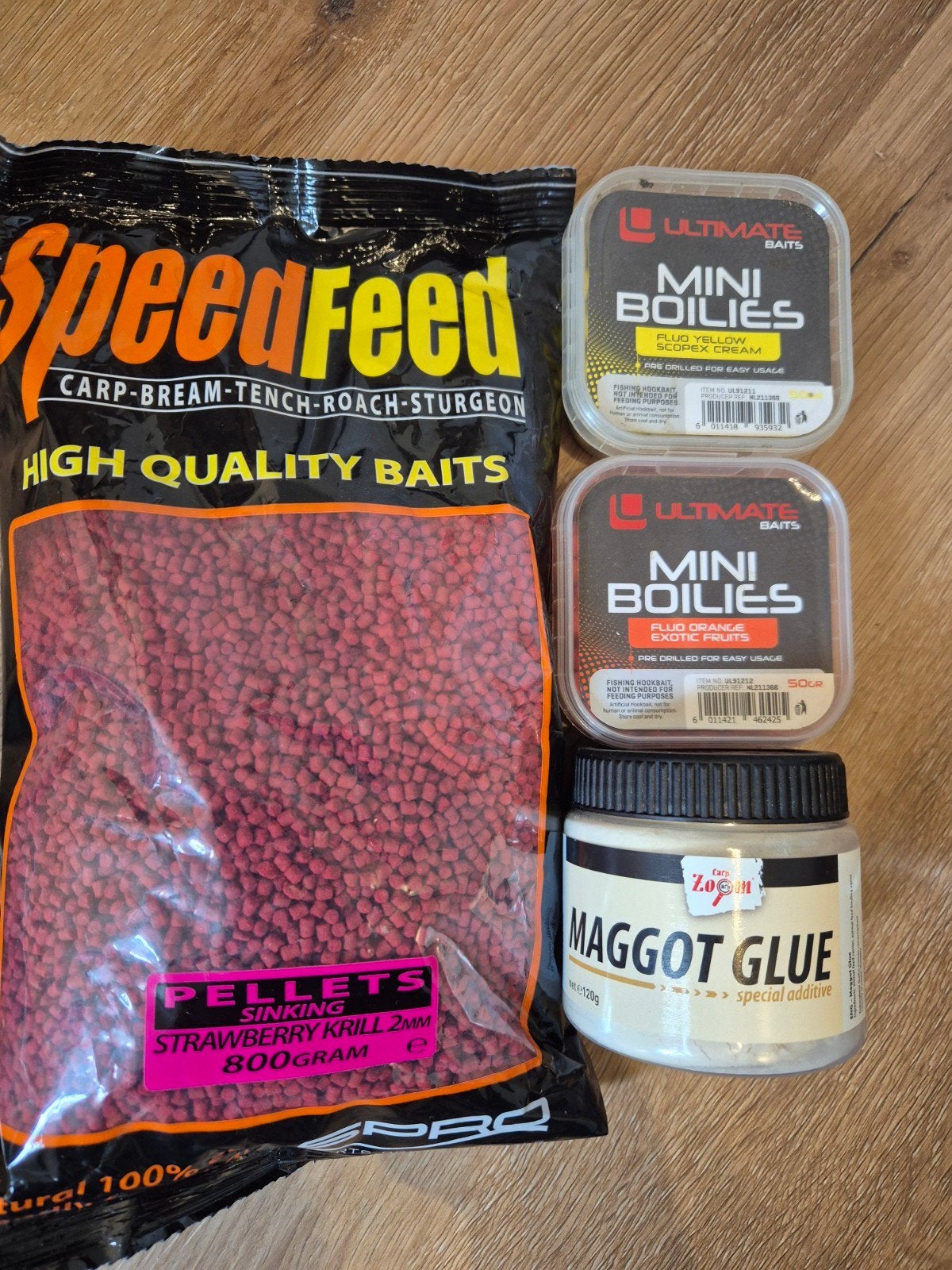 Karper & Feeder Aas Set: Pellets, Mini Boilies & Maggot Glue, Ophalen of Verzenden, Zo goed als nieuw, Overige typen