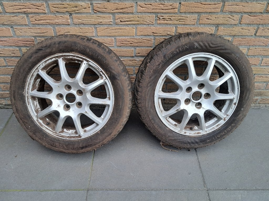 16 inch. opgesneden banden op aluminium velg, Ophalen, Gebruikt