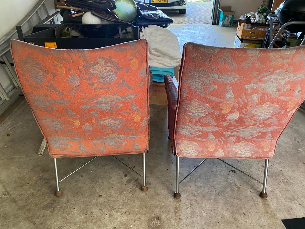 2 Montis Charly fauteuils - Opnieuw te stofferen, Huis en Inrichting, Fauteuils, Ophalen, Gebruikt