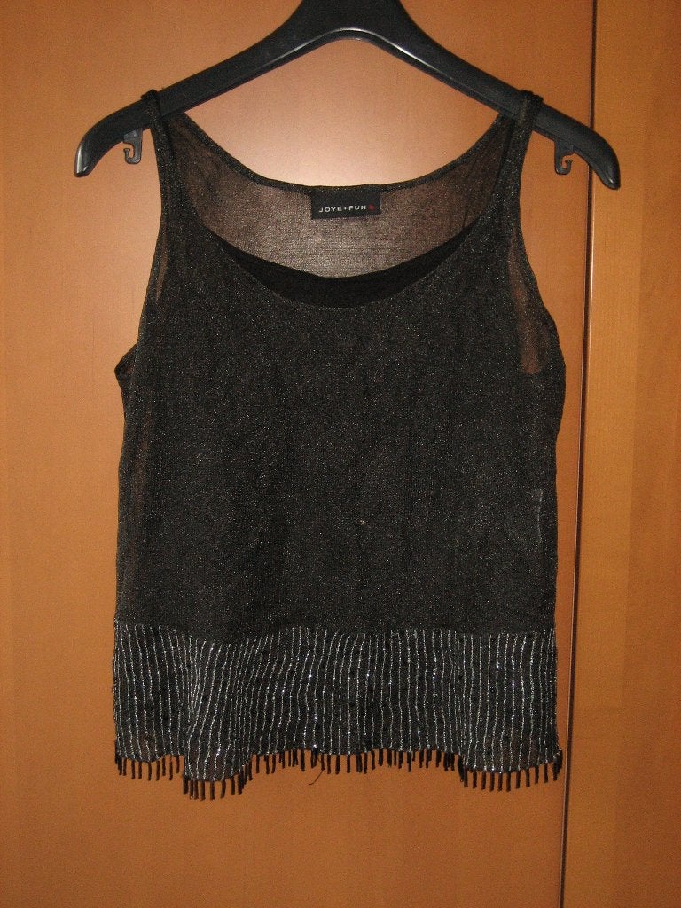 Zeer aparte feestelijke top van JOYE + FUN, maat 38 snazzeys, Kleding | Dames, Maat 38/40 (M), Zwart, Ophalen of Verzenden, Zo goed als nieuw