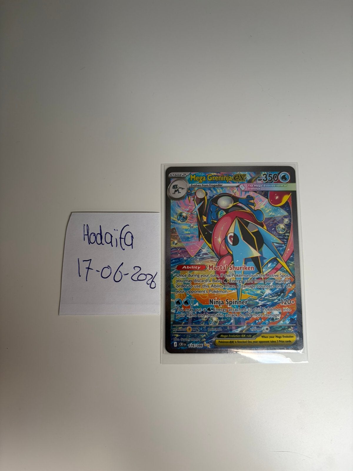 Mega Greninja EX, Ophalen of Verzenden, Zo goed als nieuw