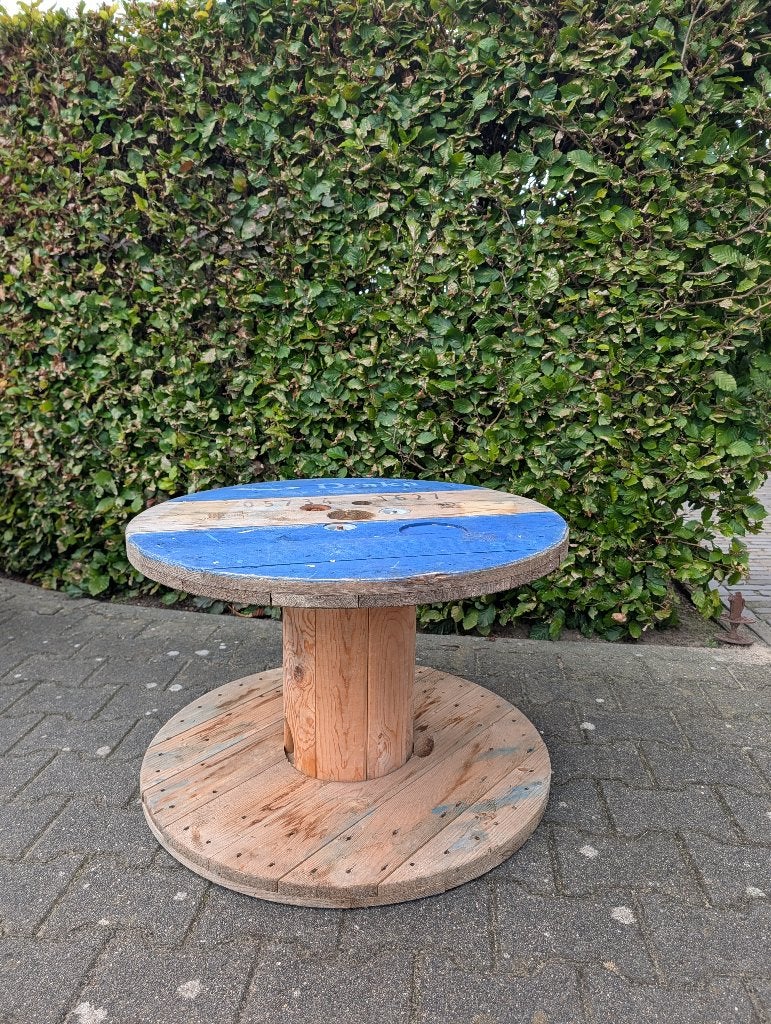 Houten kabelhaspel | buitentafel, decoratie, Ophalen, Gebruikt, Rond, Hout