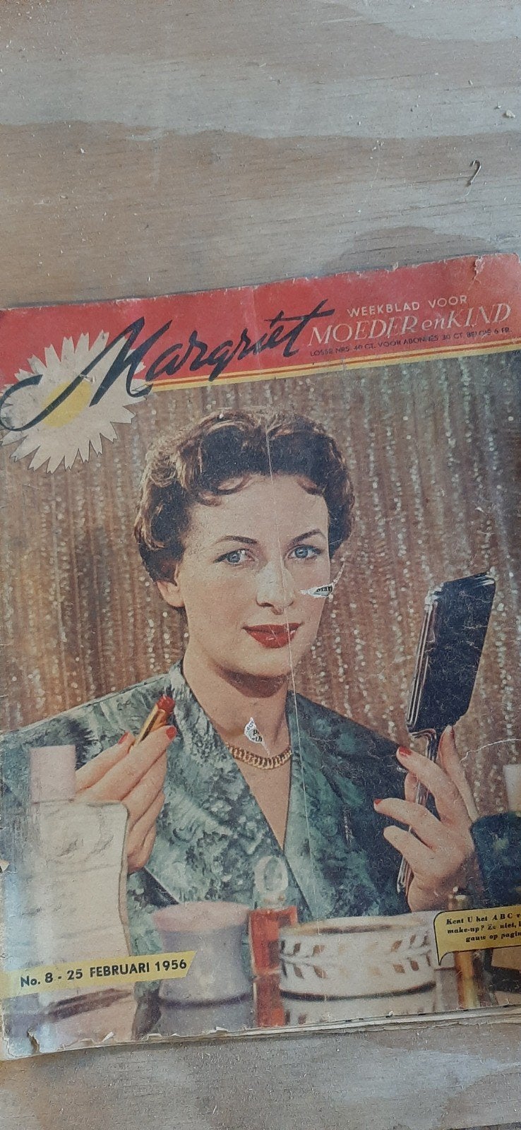 Margriet Weekblad voor Moeder en Kind - 25 Februari 1956, Boeken, Ophalen of Verzenden, Gelezen, Damesbladen