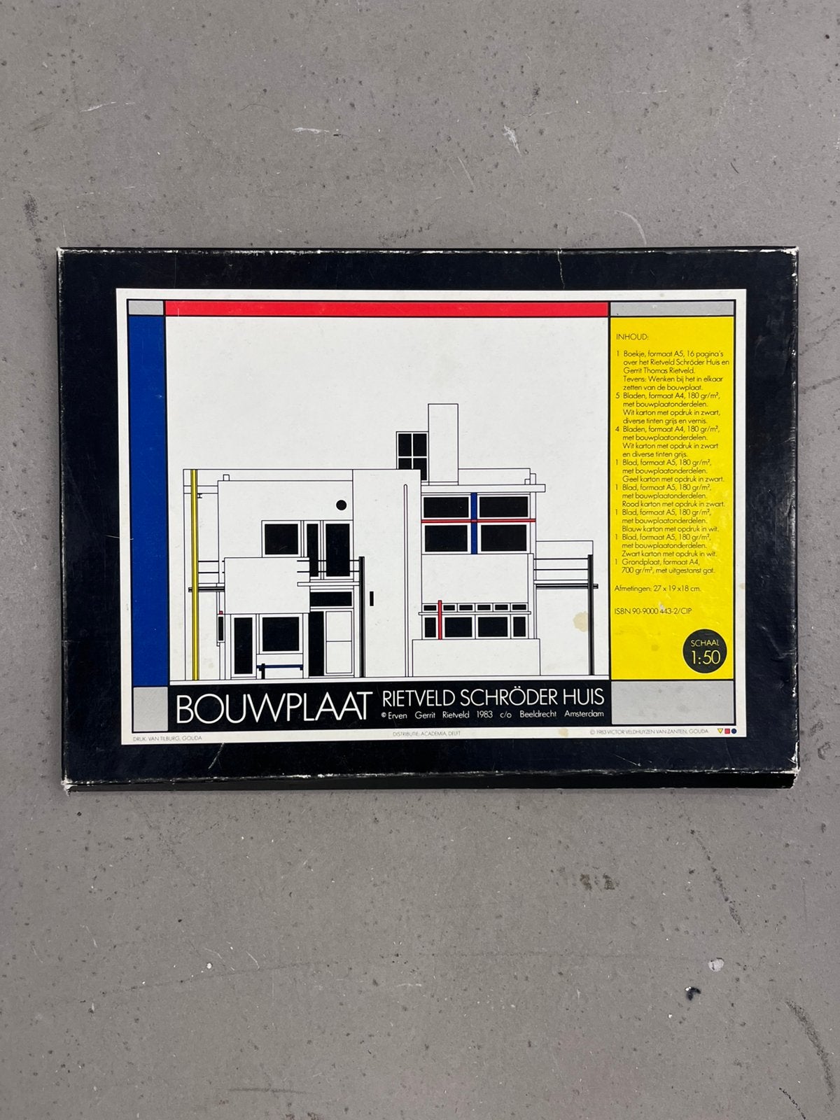 Bouwplaat rietveld Schröderhuis. Nieuw, Ophalen