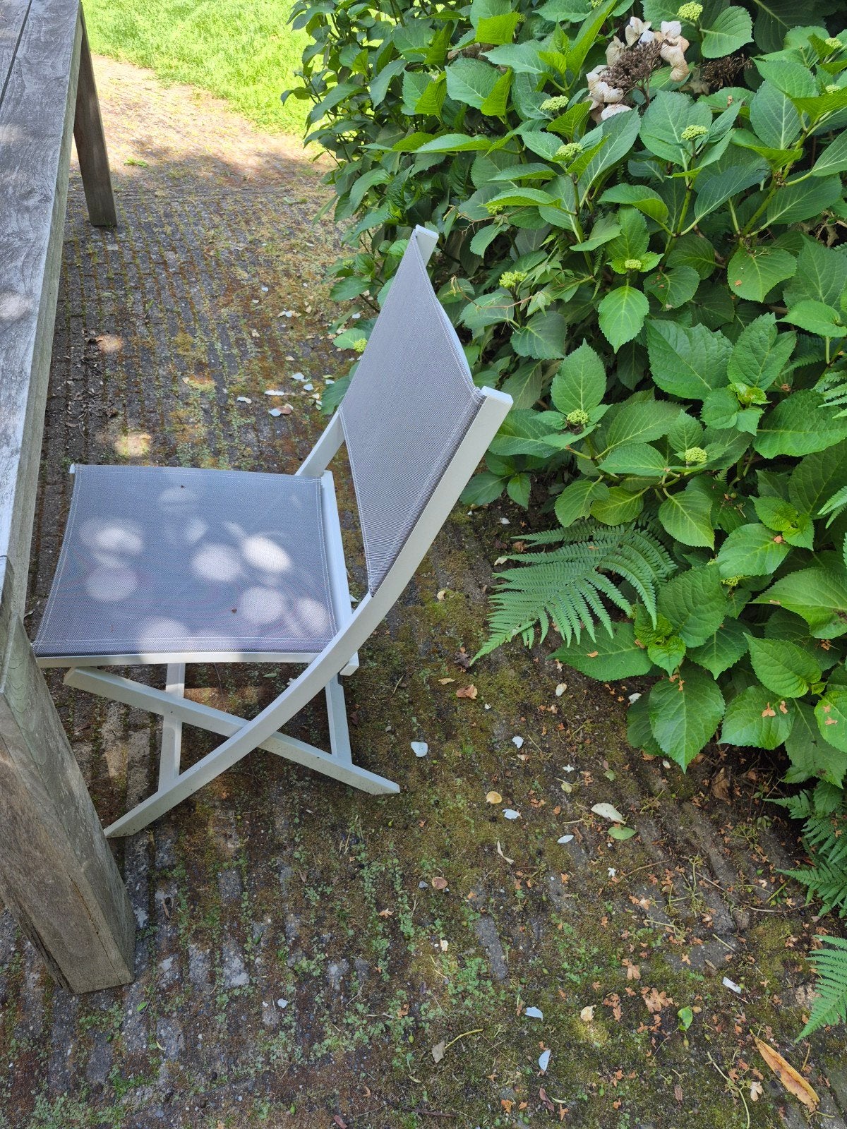 Bristol tuintafel met verstelbaar blad`en 6 tuinstoelen zgan, Ophalen of Verzenden, Zo goed als nieuw, Rechthoekig, Aluminium