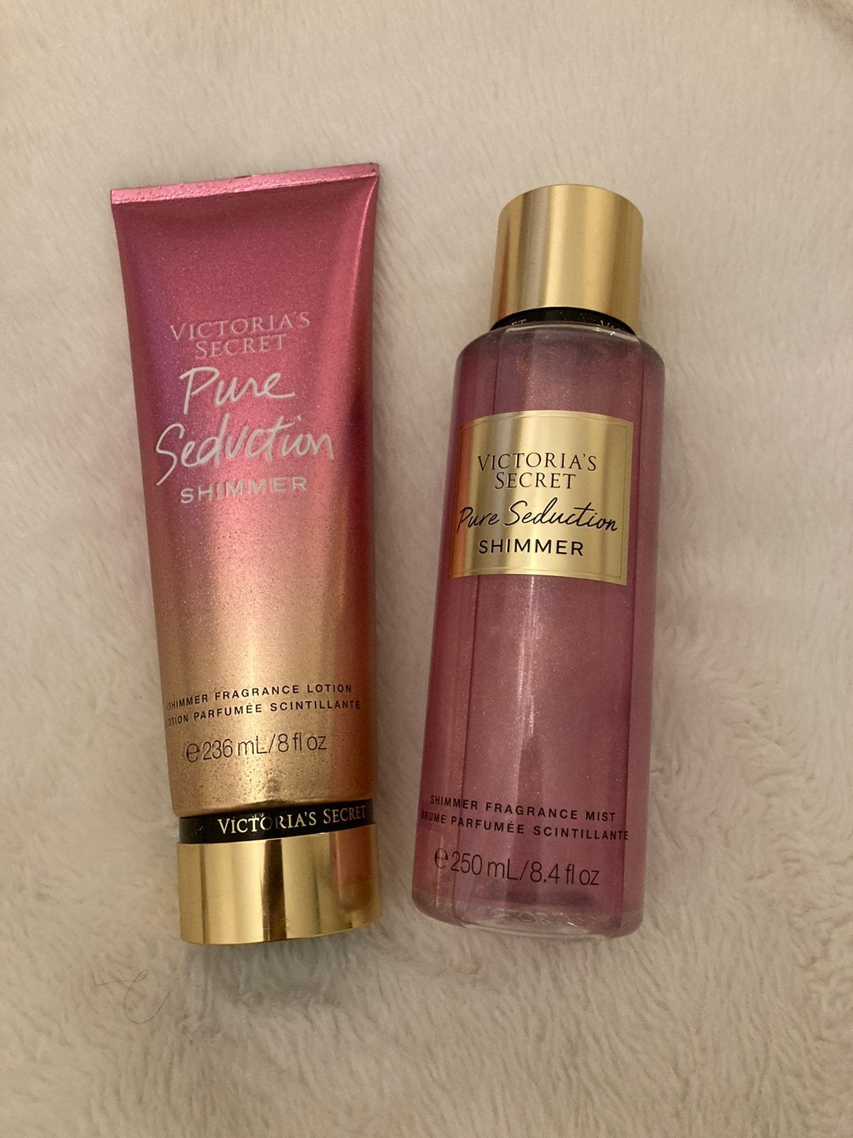 Victoria secret set met glitter, Ophalen, Zo goed als nieuw, Zwart, Handen en Nagels