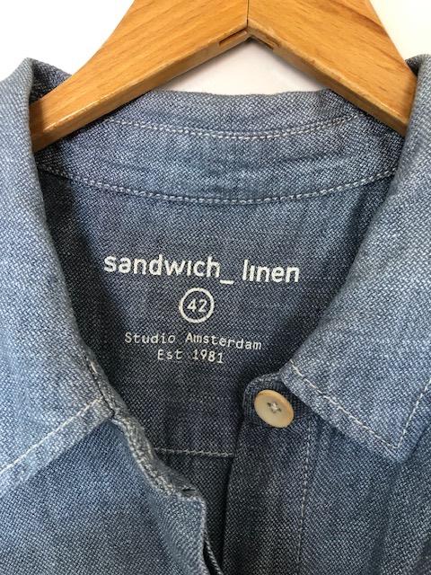 Linnen jurkje van - Sandwich -., Kleding | Dames, Jurken, Blauw, Maat 42/44 (L), Ophalen of Verzenden, Zo goed als nieuw