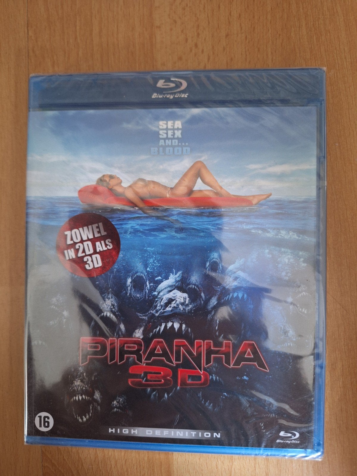Piranha 3D Blu-ray (2D & 3D) - Nieuw in verpakking, Vanaf 16 jaar, Ophalen of Verzenden, Breedbeeld, Nieuw in verpakking