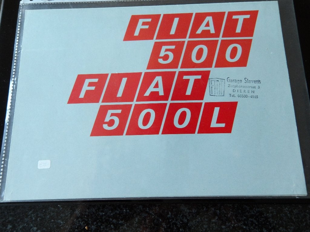 Fiat 500 / 500 L Folder - Garage Stevens Dieren, Garage Stevens Dieren, Ophalen of Verzenden, Zo goed als nieuw, Overige merken