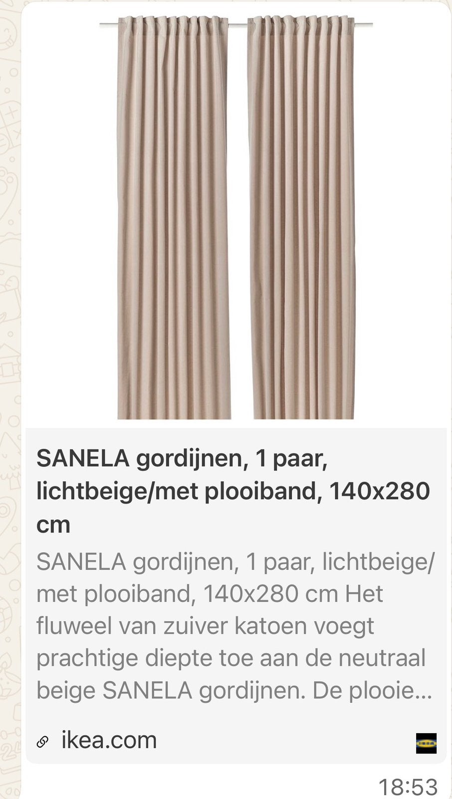 Nieuwe gordijnen Ikea, Ophalen, Overige materialen, IKEA, Crème