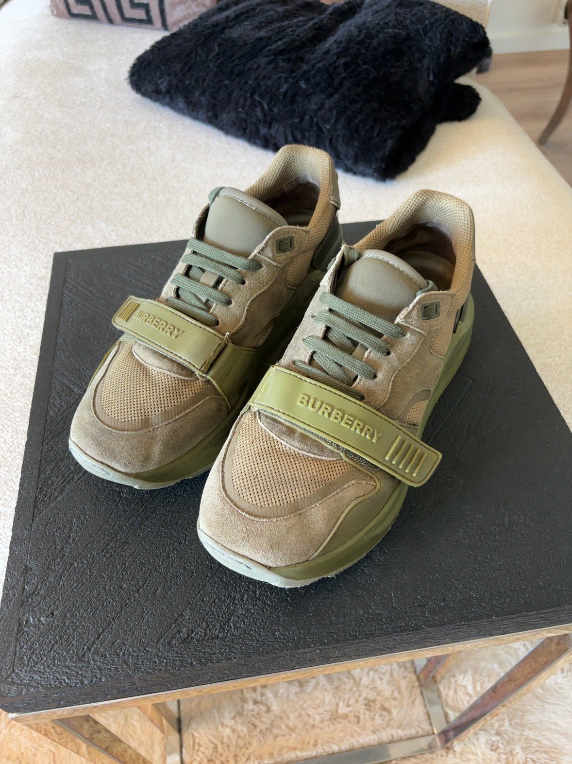Burberry schoenen khaki groen m43, Ophalen of Verzenden, Zo goed als nieuw, Schoentjes