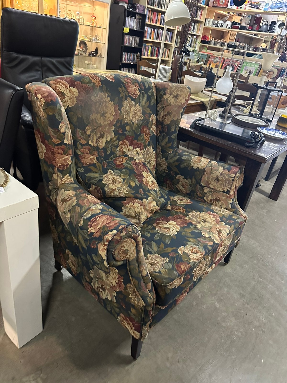 oorfauteuil met bloemenpatroon, 75 tot 100 cm, Ophalen of Verzenden, X, 100 tot 125 cm
