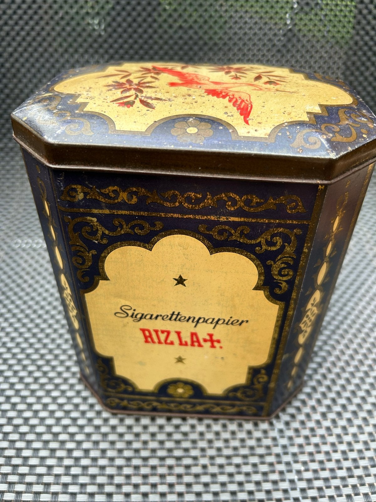 Vintage Rizla+ Sigarettenpapier Blik - Decoratief, Ophalen of Verzenden, Gebruikt, Overige, Overige merken