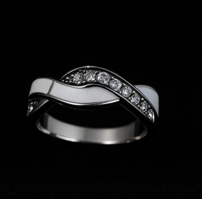 Opaal ring maat 17.5mm, Overige materialen, Ut, Wit, Nieuw