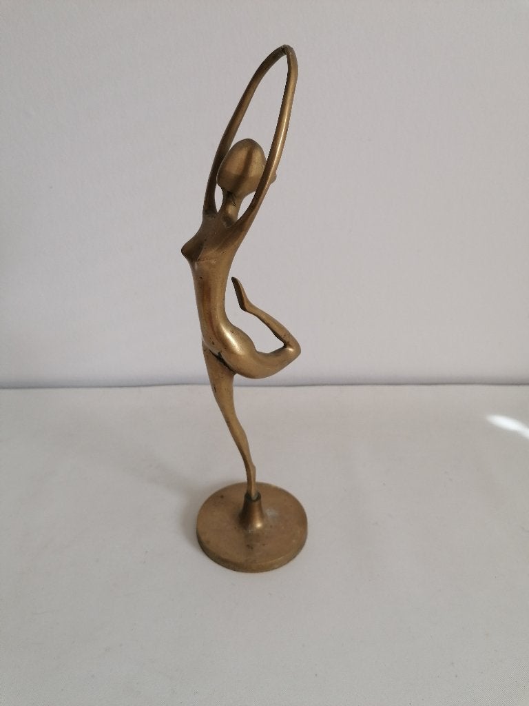 messing -koperen danseres 31 cm hoog izgst, Ophalen of Verzenden, Koper