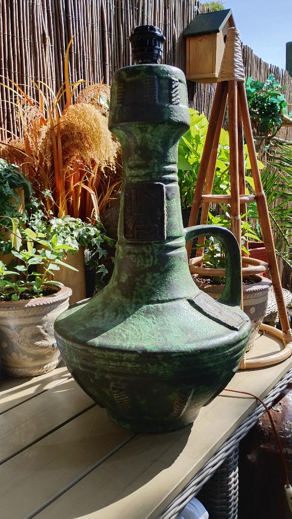 Vintage West Germany fat lava keramiek vloer lamp, Ophalen of Verzenden