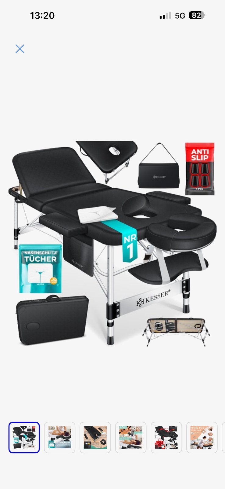 Massage Table, Hot Stone Heater & 22-Pcs Stone Set