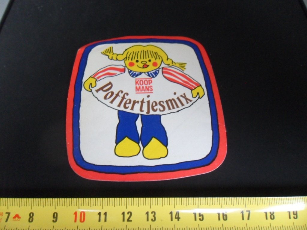 sticker Leeuwarden KOOPMANS Poffertjesmix, Verzamelen, Ophalen, Zo goed als nieuw