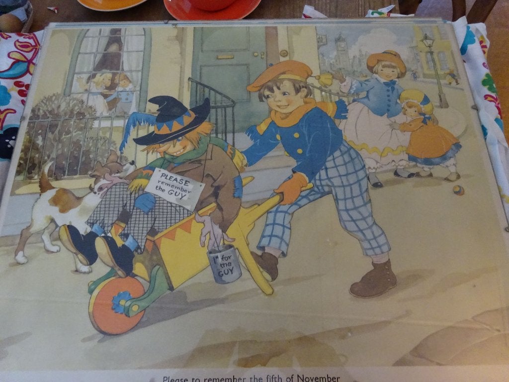 Drie Engelse Vertelplaten rond 1950- ingelijst, Ophalen