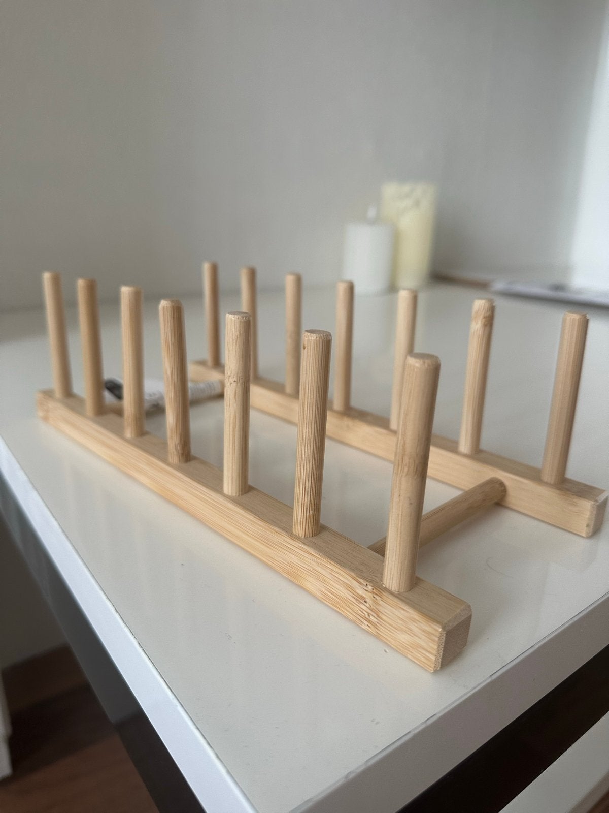 2x Houten Bordenrek, Bordenrek, Hout, Zo goed als nieuw, Overige merken