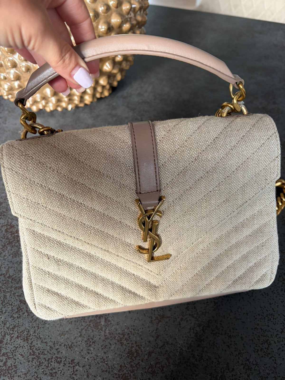 Designer tas, Ophalen of Verzenden, Zo goed als nieuw, Beige