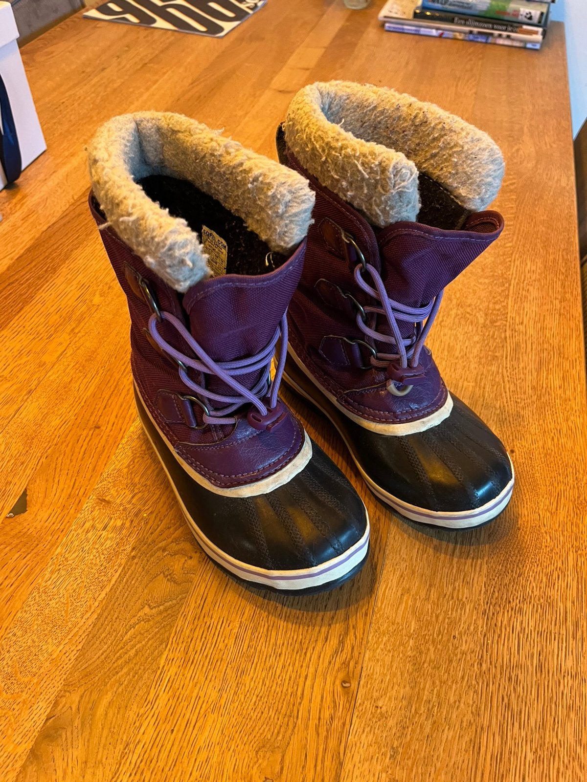 Snowboots Sorel maat 32 paars, Jongen of Meisje, Ophalen of Verzenden, Laarzen, Zo goed als nieuw