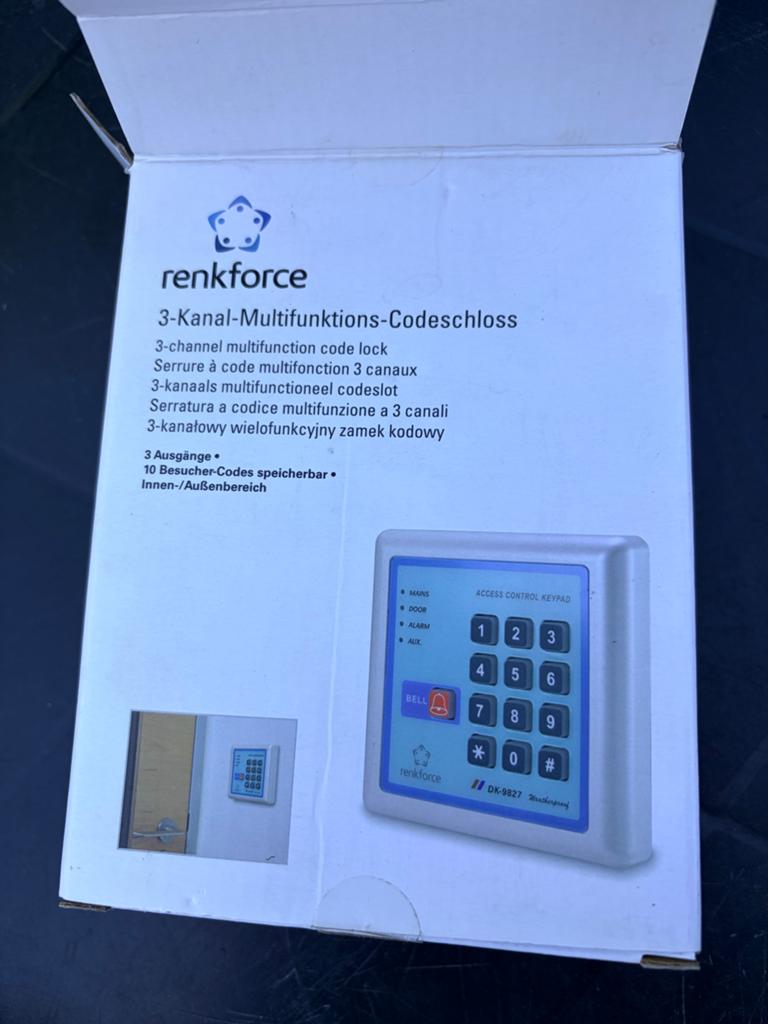 Renkforce 3-kanaals multifunctioneel codeslot, Ophalen of Verzenden, Nieuw, Overige typen, Overige soorten