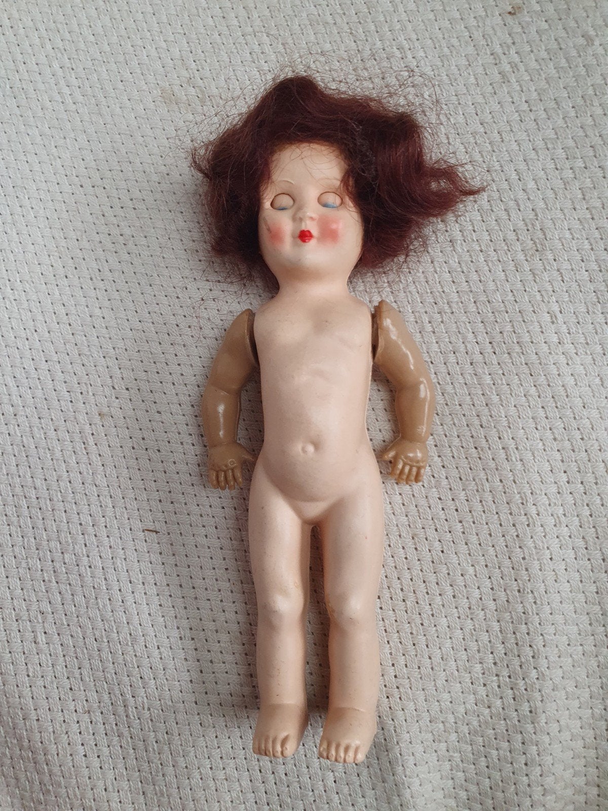 Vintage Rosebud pop 16 cm – Made in England – jaren 50, Gebruikt, ., Ophalen of Verzenden, Pop