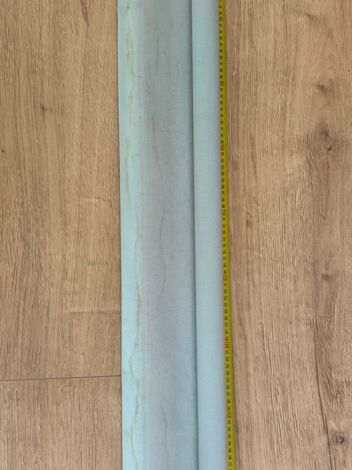Rolgordijn stof lichtblauw, Ophalen, Gebruikt, Blauw, Rolgordijn