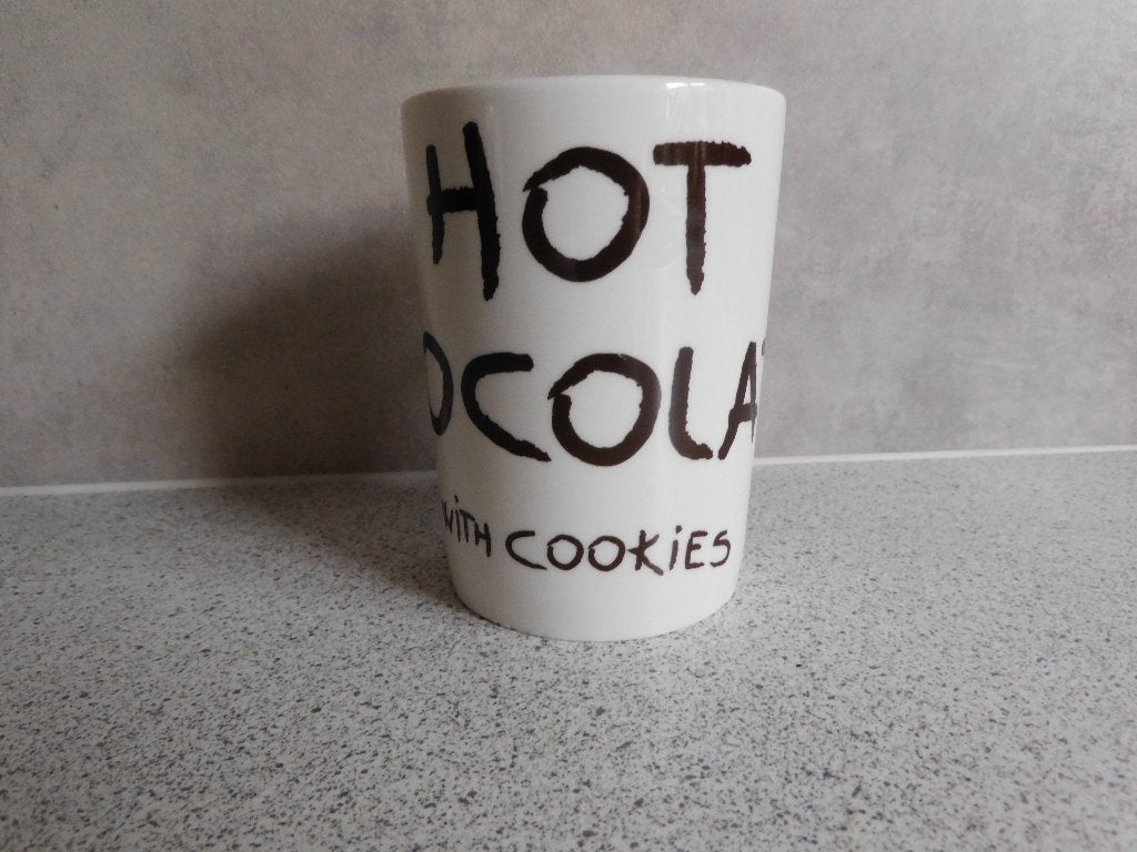 Rivièra Maison Mok Hot Chocolate with Cookies - 11x8 cm, Overige merken, Keramiek, Landelijk/Boerenbont, Zo goed als nieuw