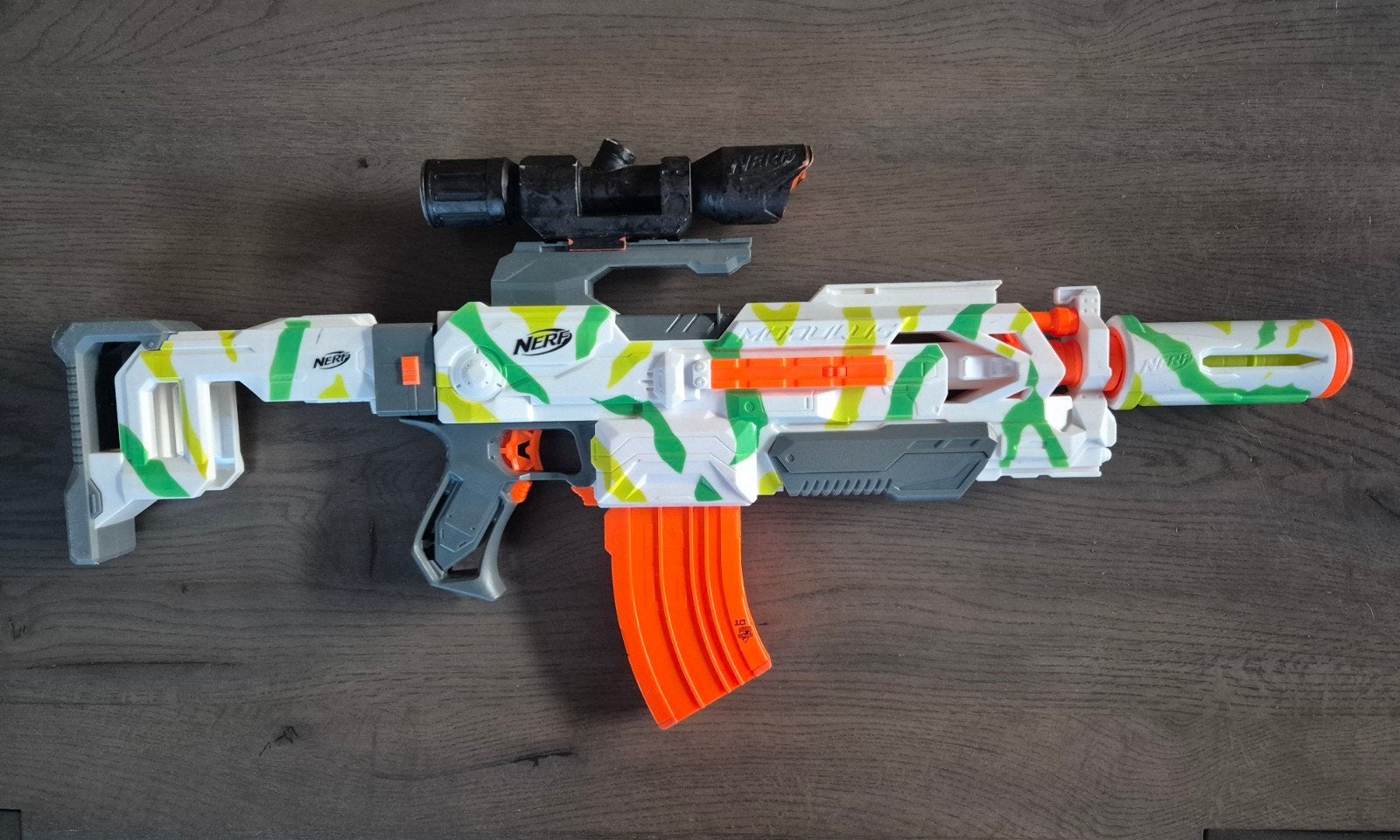 Nerf Pistool - Geweer met Camouflage Design, Ophalen of Verzenden, Gebruikt, Jongen of Meisje