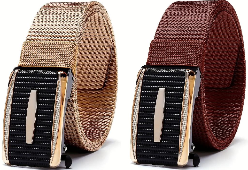 Nieuwe "GOLD" Broekriem 2 kleuren m/snelsluiting (1 click), Kleding | Heren, Riemen en Ceinturen, Verzenden, Nieuw, Overige kleuren