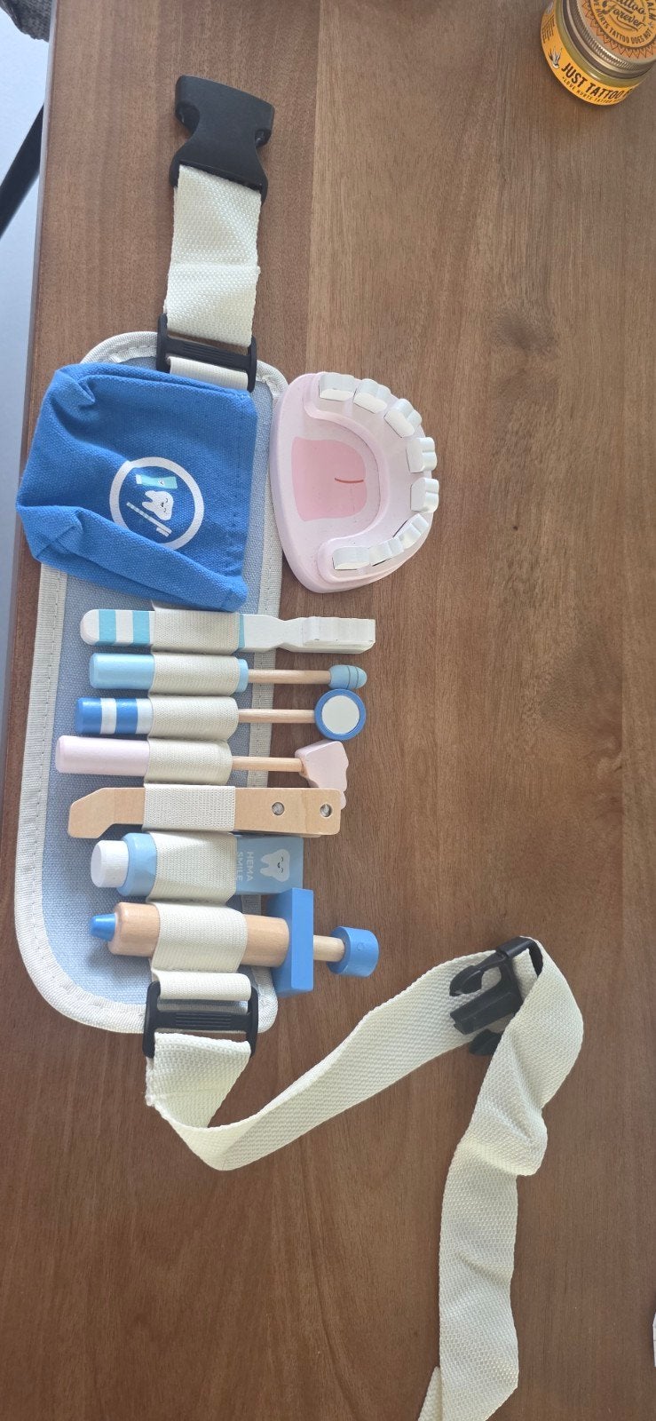 Complete Kinder Tandarts Speelset met Verstelbare Riem, Ophalen of Verzenden, Gebruikt, Ontdekken