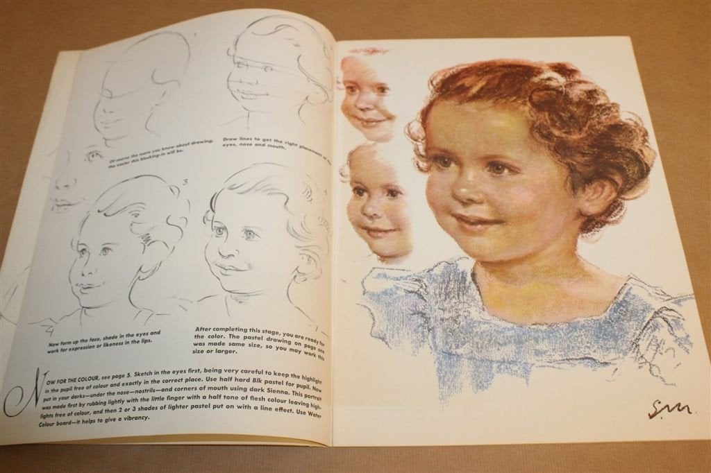 Portraits and How to Do Them — Vintage Tekenboek Foster 1950, Ophalen of Verzenden, Gelezen, Tekenen en Schilderen