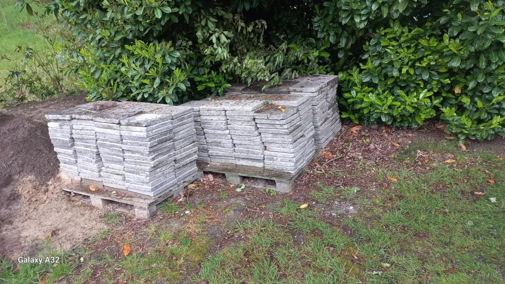tegels 30 x 30, Tuin en Terras, Ophalen, Gebruikt, 10 m² of meer, Beton