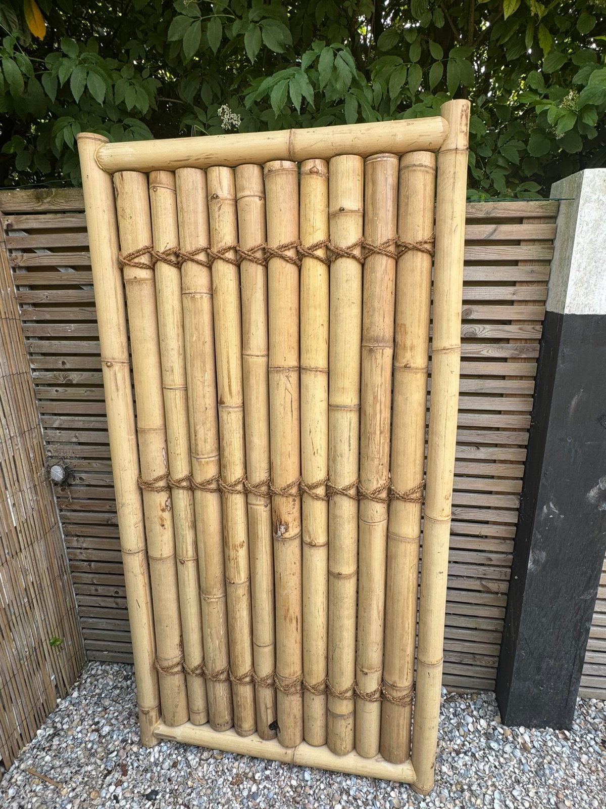 Bamboe scherm, Tuin en Terras, Tuinschermen, Zo goed als nieuw, Hout, 200 cm of meer, Ophalen