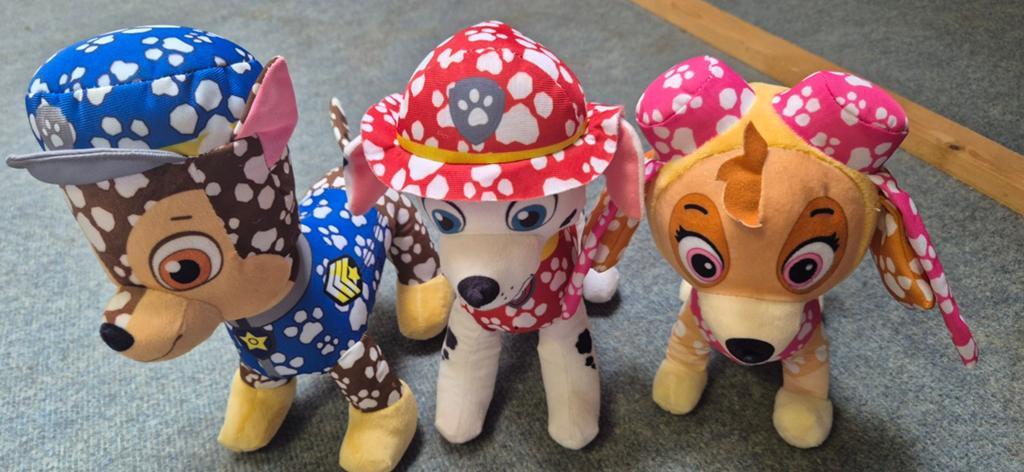 Paw Patrol Knuffels - Chase, Marshall en Skye Set, Ophalen, Gebruikt, Hond, Middelgroot (20 tot 80 cm)