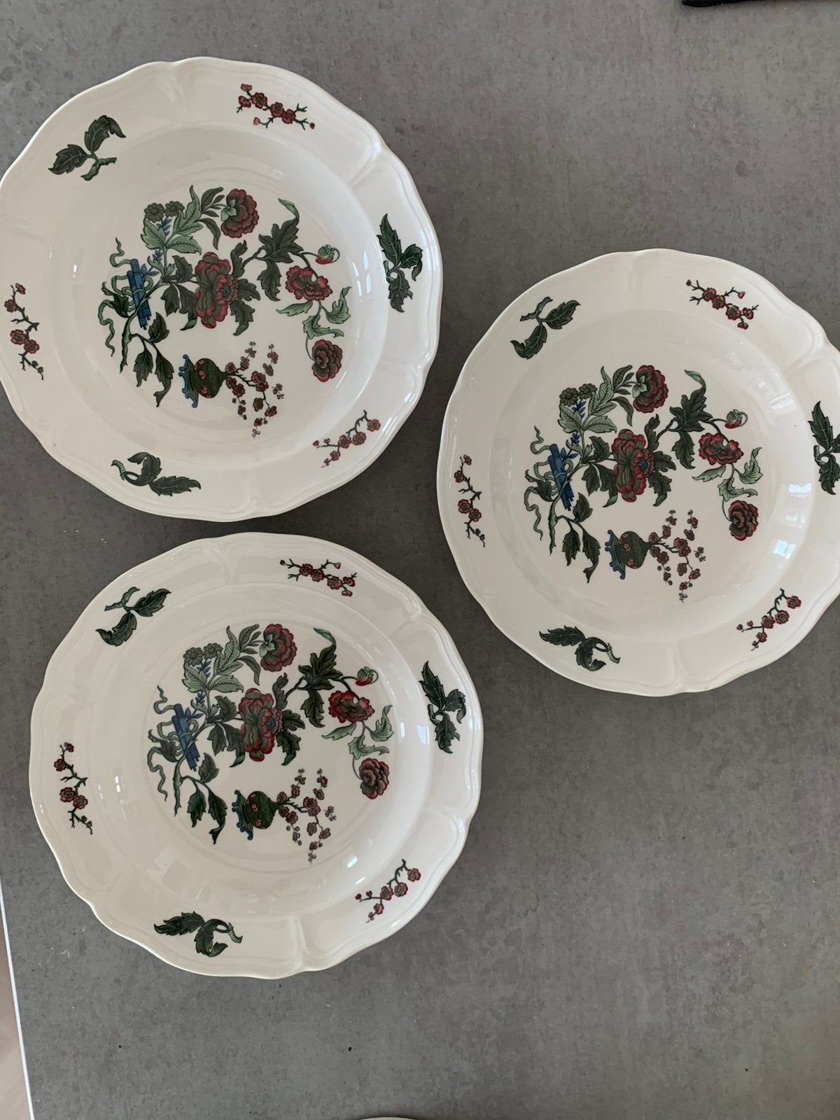 Wedgewood Mandarin 3 diepe borden, Ophalen, Zo goed als nieuw, Porselein, Bord(en)