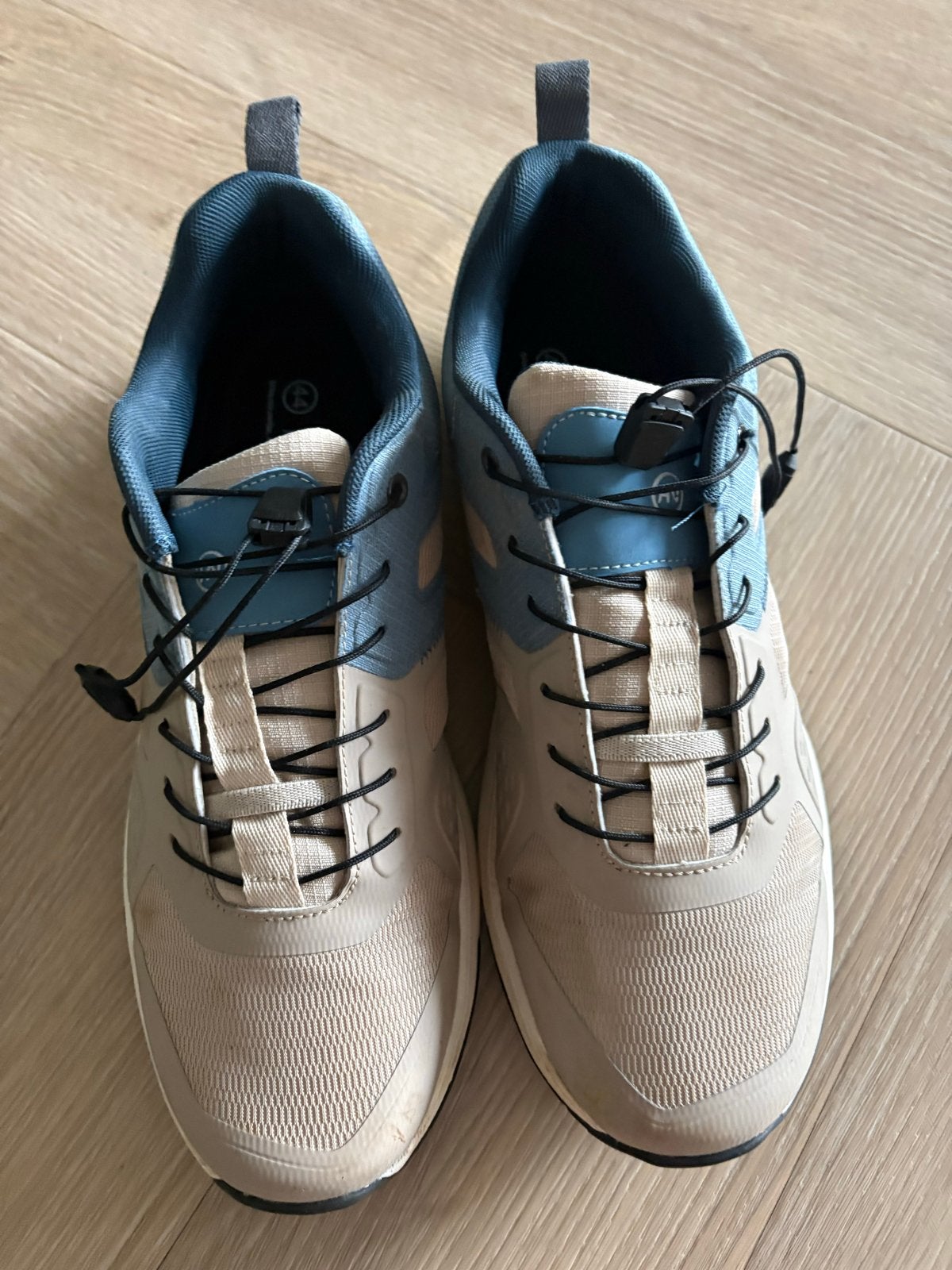Human Nature blauw/beige wandelschoenen maat 44, Blauw, Ophalen of Verzenden, Zo goed als nieuw, Wandelschoenen of Bergschoenen