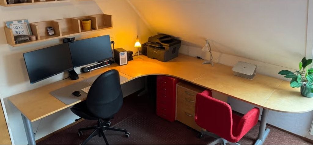 Comfortabel groot Bureau model hoekbureau, Huis en Inrichting, Ophalen, Gebruikt, 240 cm
