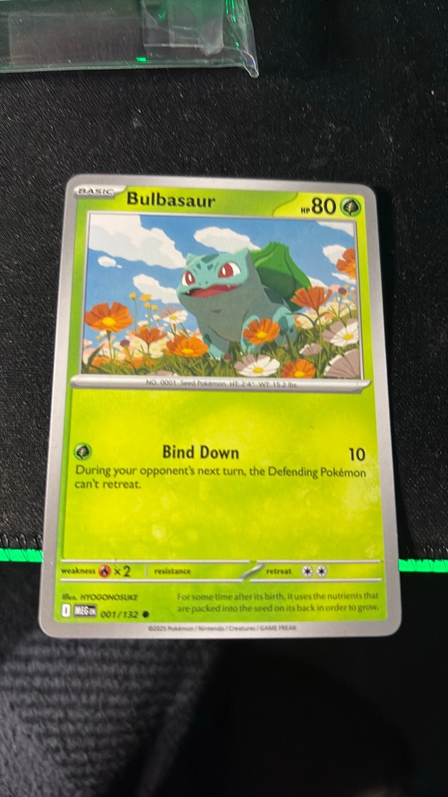 Bulbasaur Pokémon Kaart - Basic HP 80 (001/132), Ophalen of Verzenden, Zo goed als nieuw, Losse kaart