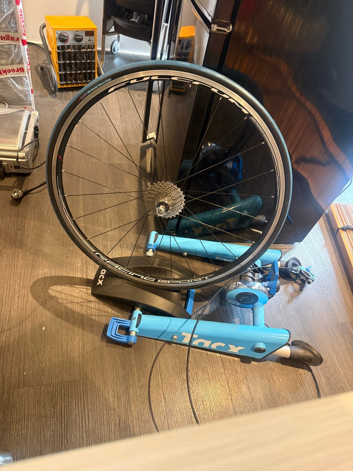 Tacx Trainer met Wiel en Cassette, Ophalen, Gebruikt, Overige typen, Staal